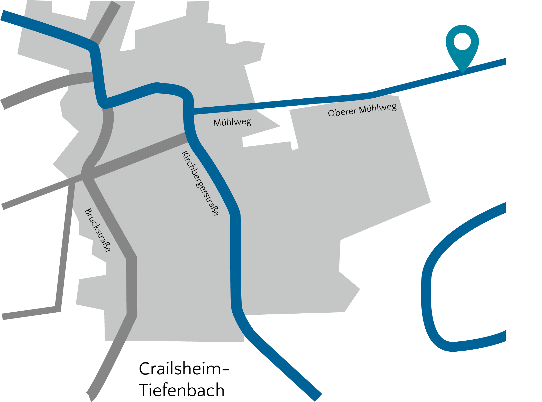 Karte, die Anfahrtbeschreibung zeigt 