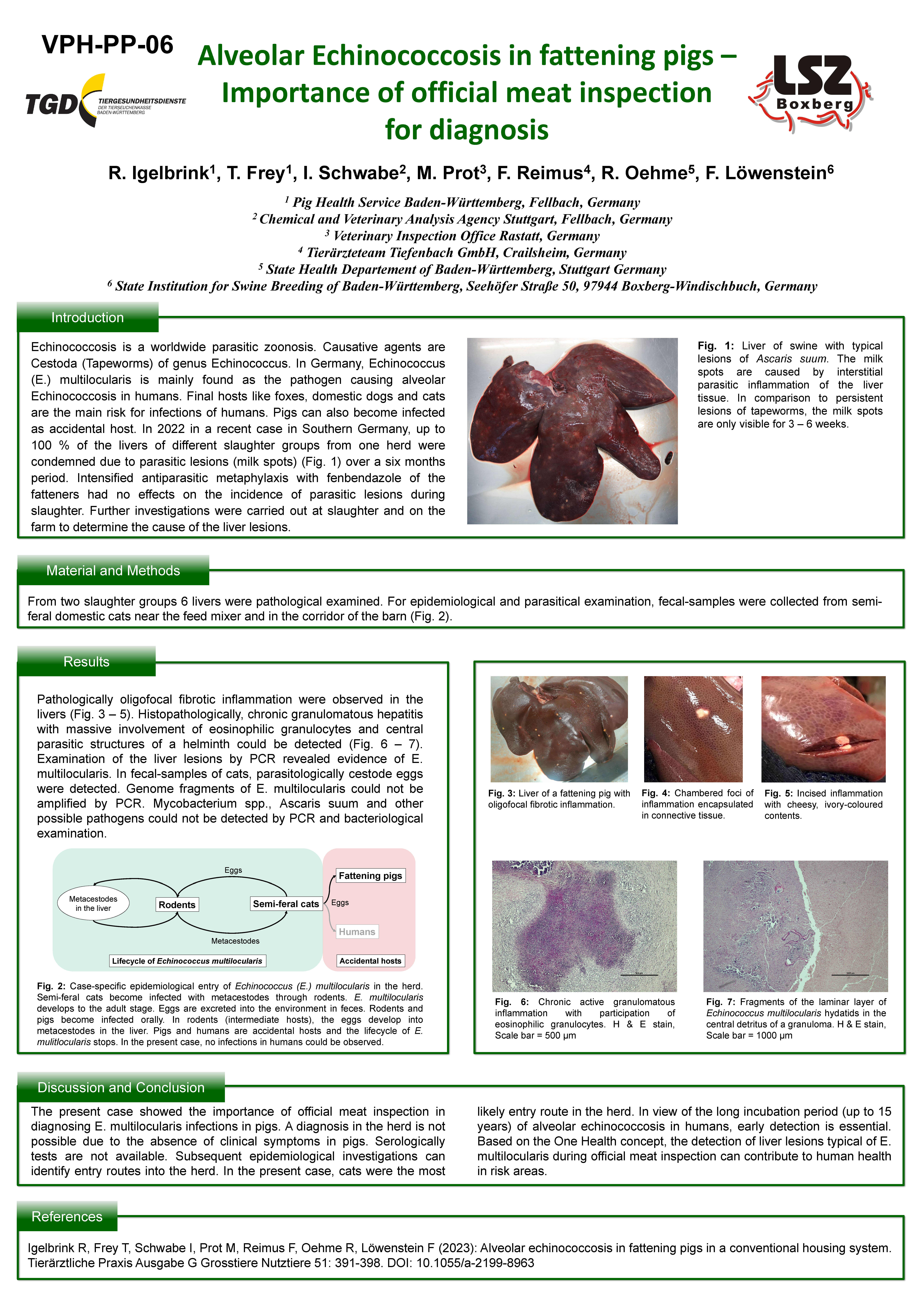 Titelblatt der Studie Echinokokkose